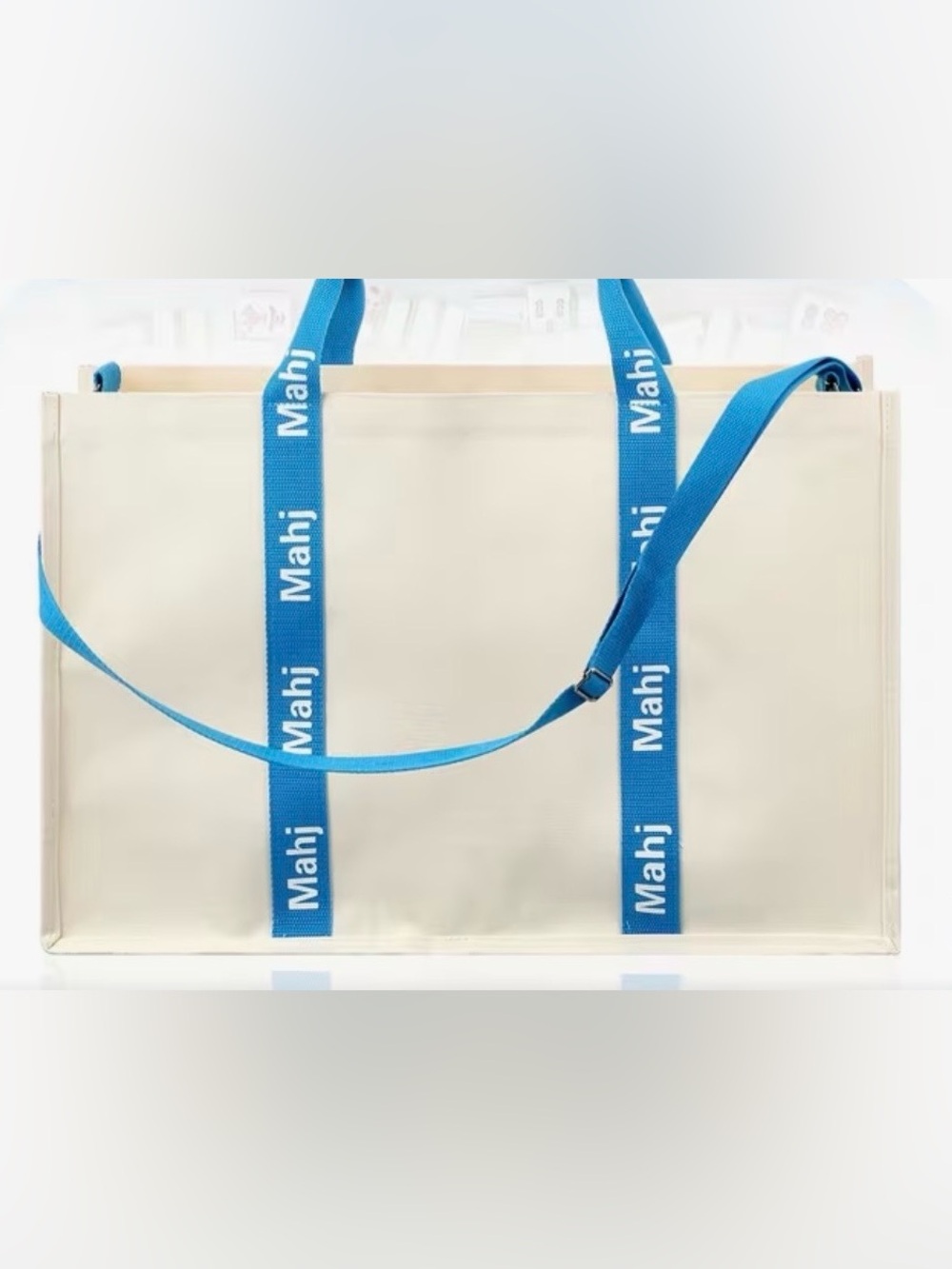 Large Embroidered Mahjong Canvas Tote